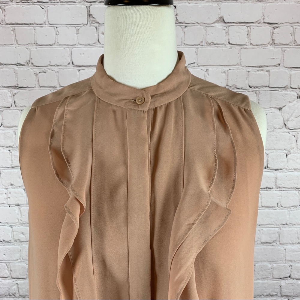 ANN TAYLOR :: Ruffled Shell Soft Cameo Size M - Picture 4 of 8